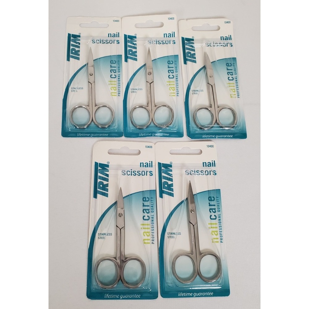 Lot of 5 Trim Nail Care Scissors Stainless Steel 10400
